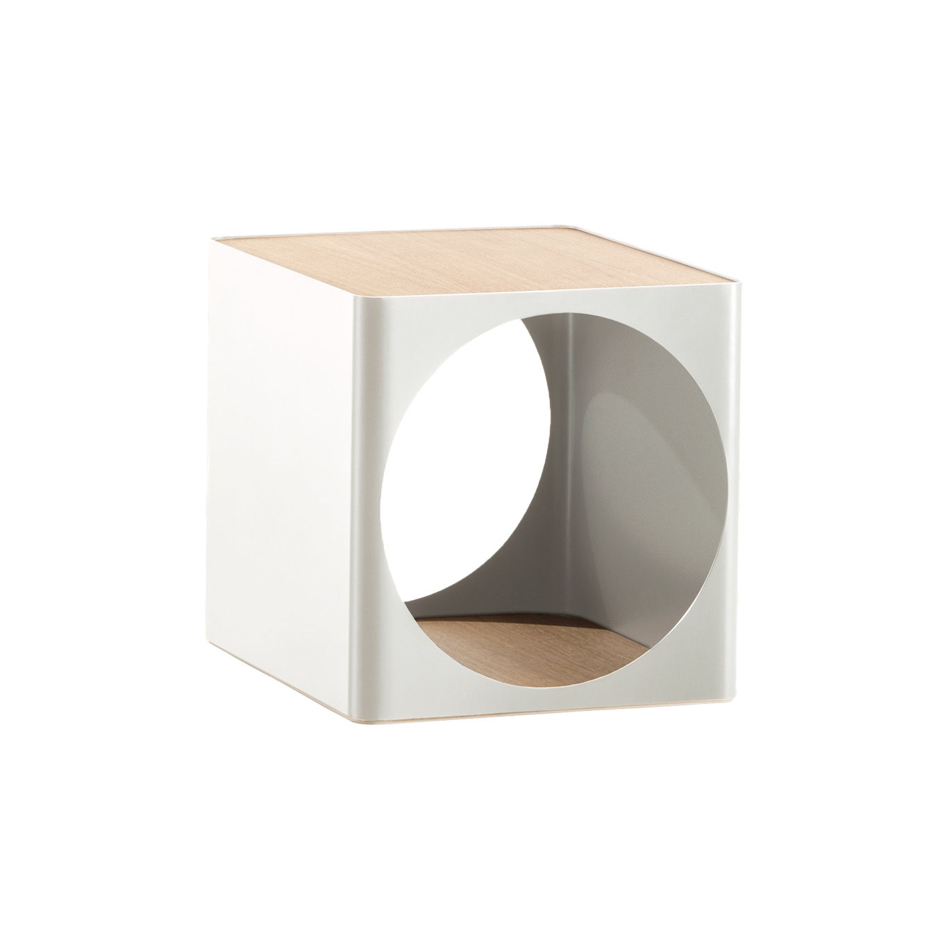Table d'appoint guéridon RING Blanc B-LINE