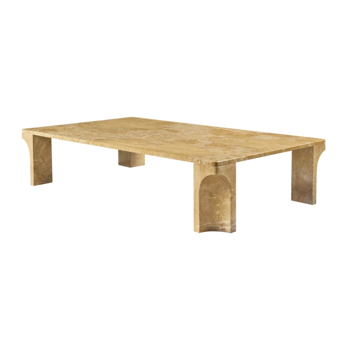 Coffee Table DORIC 140x80 Honey Amber Marble GUBI