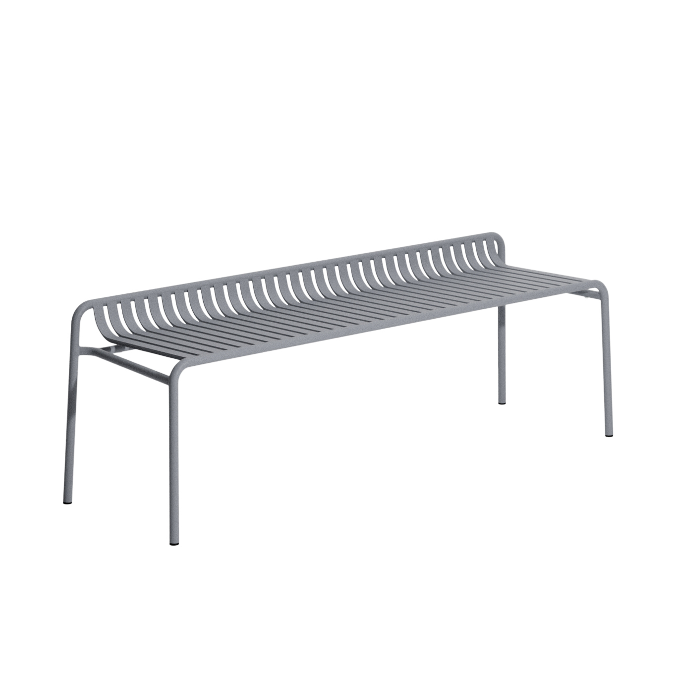 Outdoor Bench WEEKEND without backrest Stone Grey PETITE FRITURE