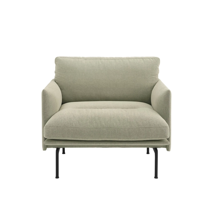 Easy chair OUTLINE SOFT fabric Guest 250/noir MUUTO