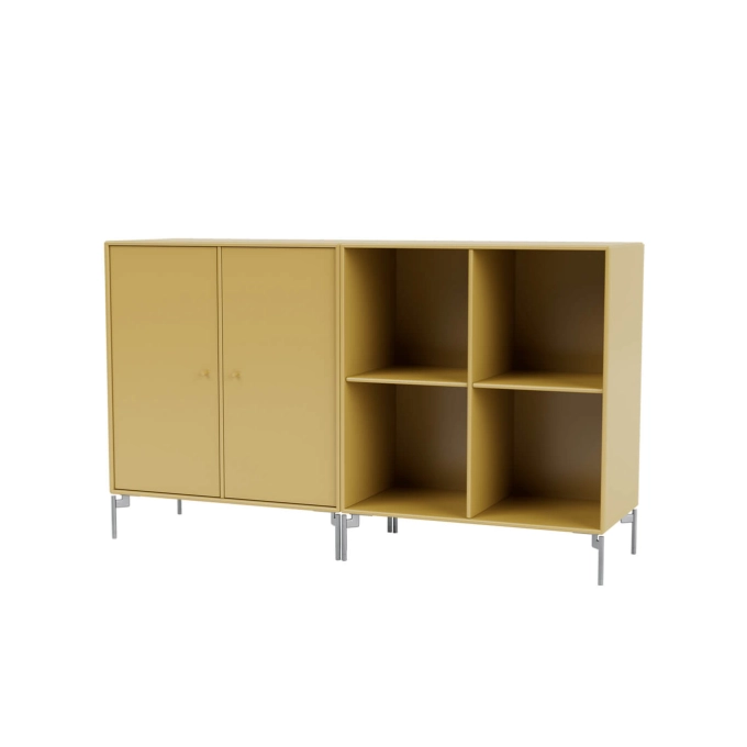 Meuble de rangement PAIR pieds chrome Cumin MONTANA