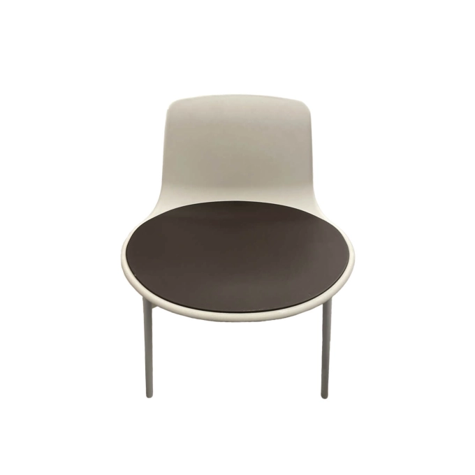 Dining Chair LOTTUS KIDS White with brown seat pad ENEA