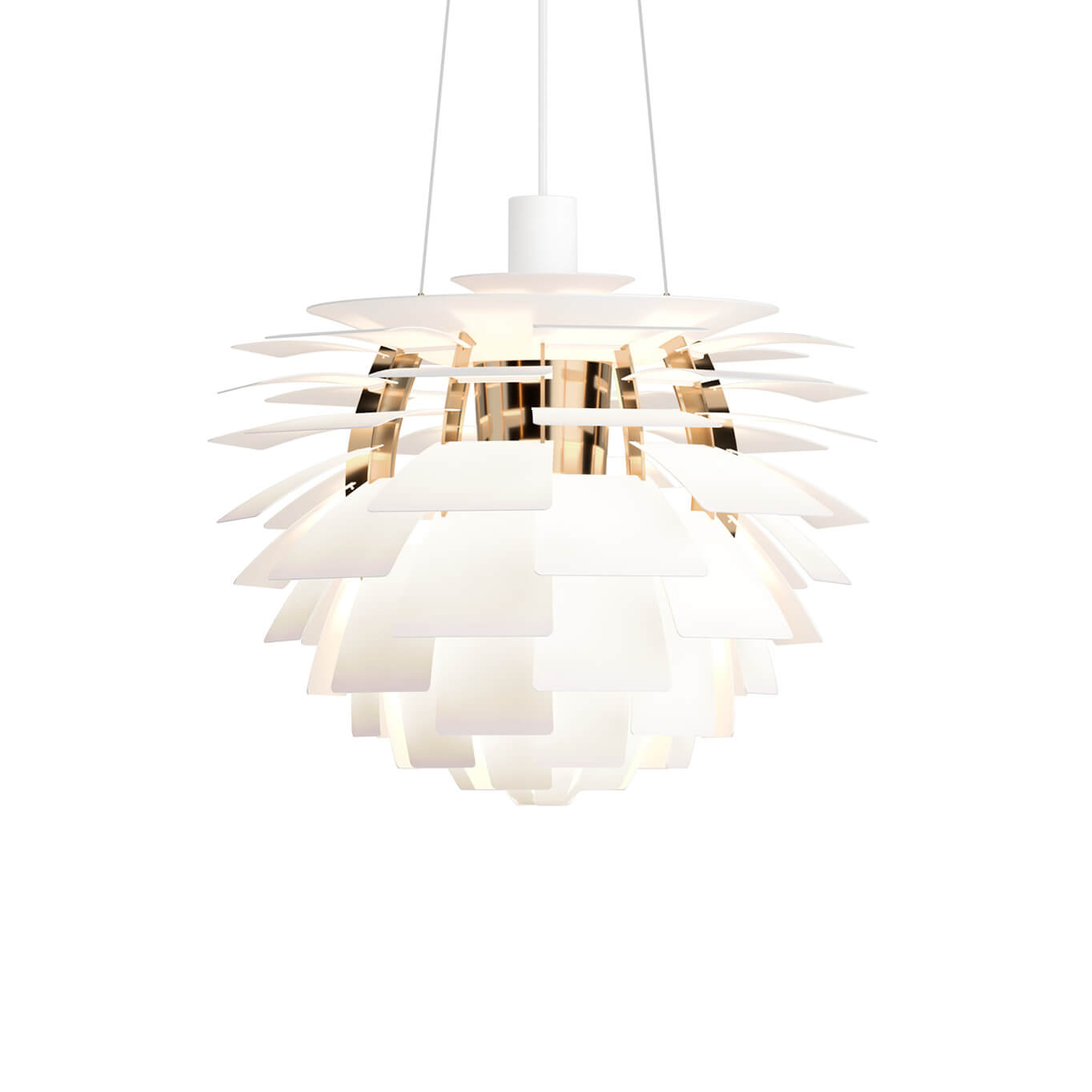 Pendant Light PH ARTICHOKE Ø48 Soft White / Brass LOUIS POULSEN