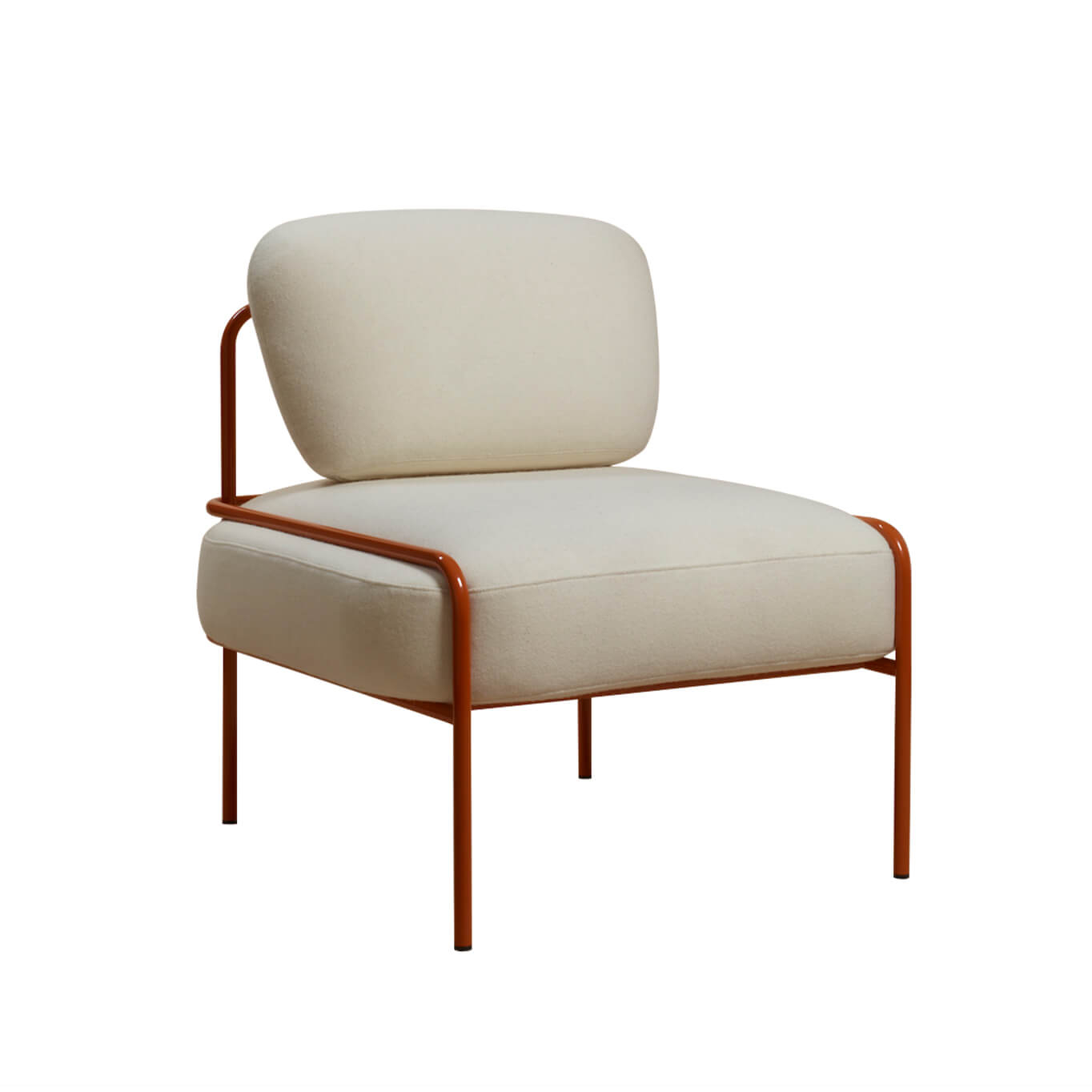 Fauteuil LAIME 42 Orange brun/ Arpin écru NOMA