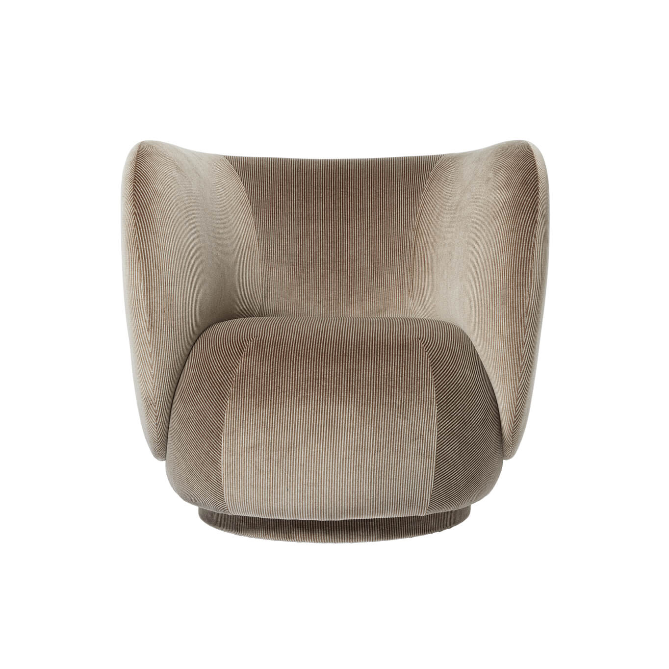 Easy chair RICO Swivel Devoré Velvet Flint Grey FERM LIVING