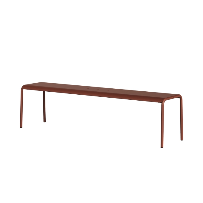 Outdoor Bench PANORAMA Brick Red L 170 TIPTOE