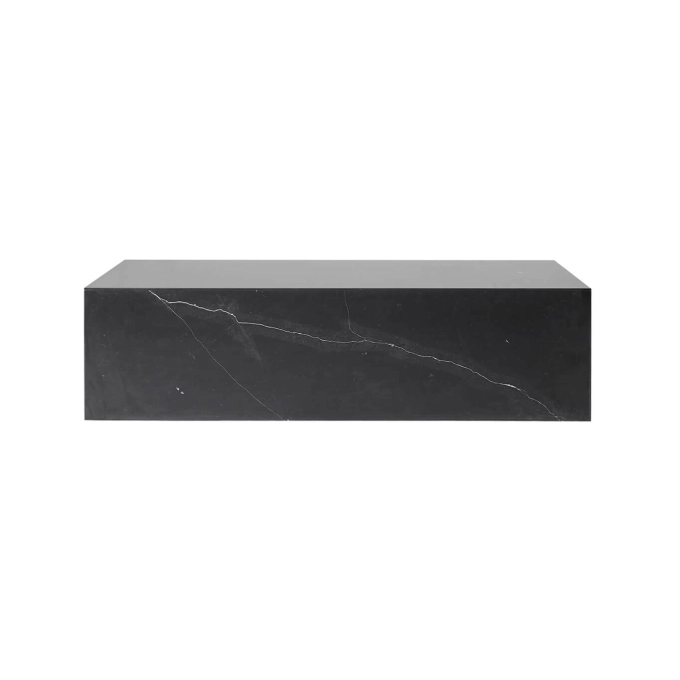 Coffee Table PLINTH LOW Nero Marquina Marble AUDO COPENHAGEN
