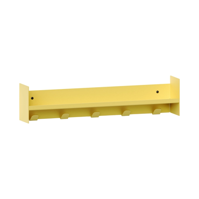 Shelving PLI Naples Yellow edged with coat racks L 60 TIPTOE