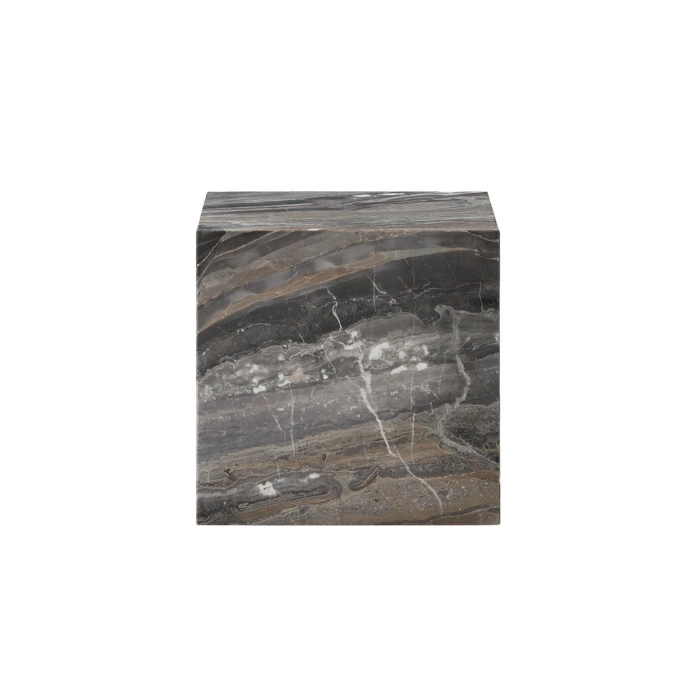 Side Table PLINTH CUBIC Grey Galaxy Marble AUDO COPENHAGEN