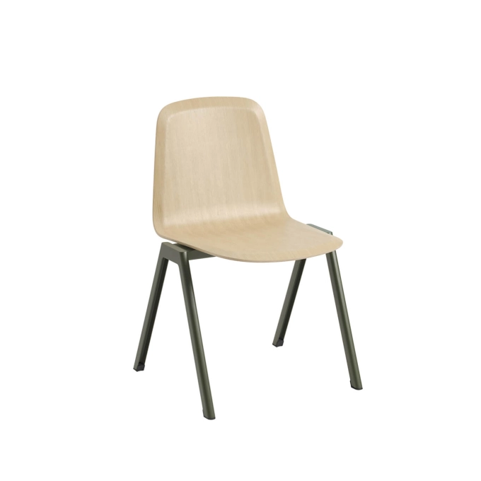 Dining Chair BRINK A dark olive legs Oak MUUTO