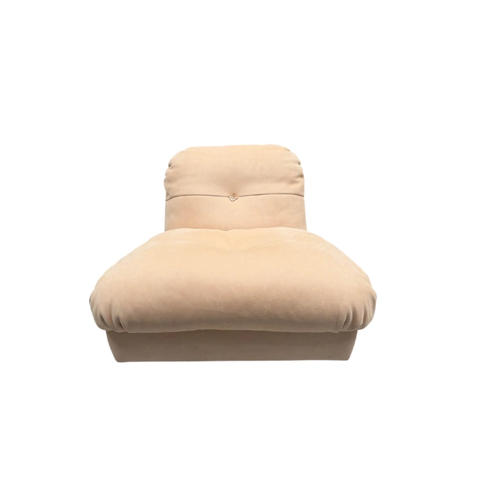 Easy chair MILANO Swivel nubuck leather Beige BAXTER MADE IN ITALY