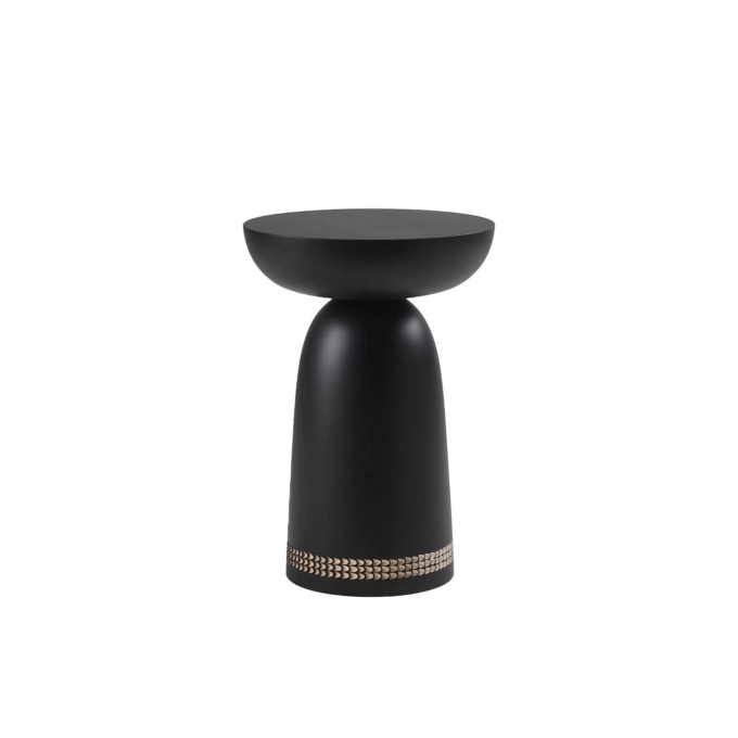Stool NERA 3 rows carved Maple black ZANAT