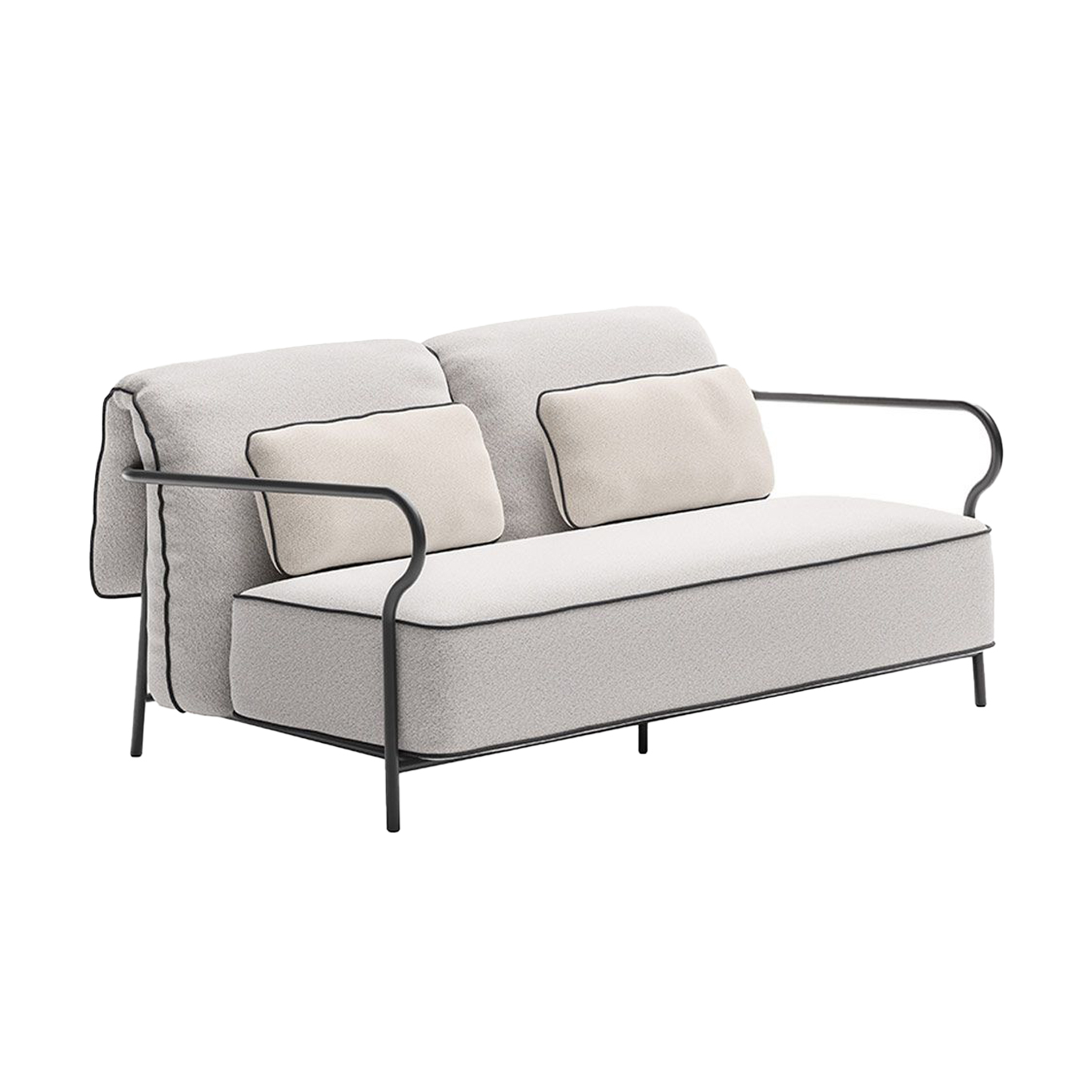 Outdoor Sofa SALO 2 places Graphite/ Nuvola UNOPIÙ