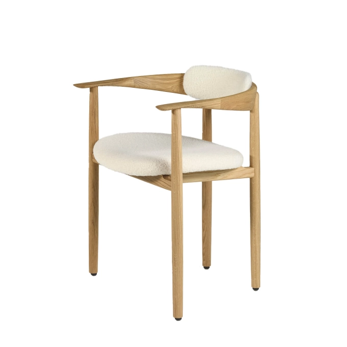 Chaise SAVA extra comfort Baru 200 chêne blanc ZANAT