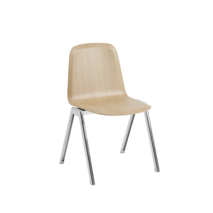 Chaise BRINK pieds A aluminium Chêne MUUTO