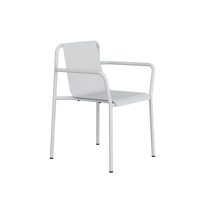 Outdoor Chair and Small Lounge Chair PANORAMA Chalk Gray with armrests TIPTOE