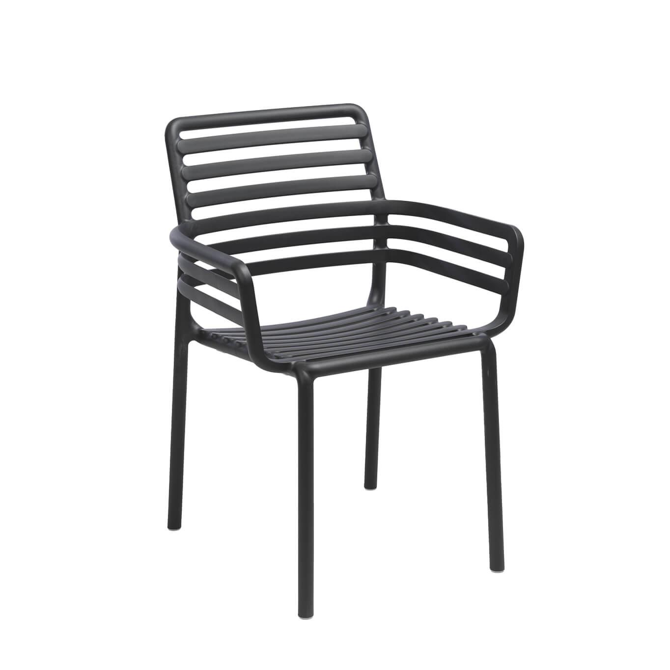 Outdoor Chair and Small Lounge Chair DOGA BISTROT Armchair Anthracite NARDI