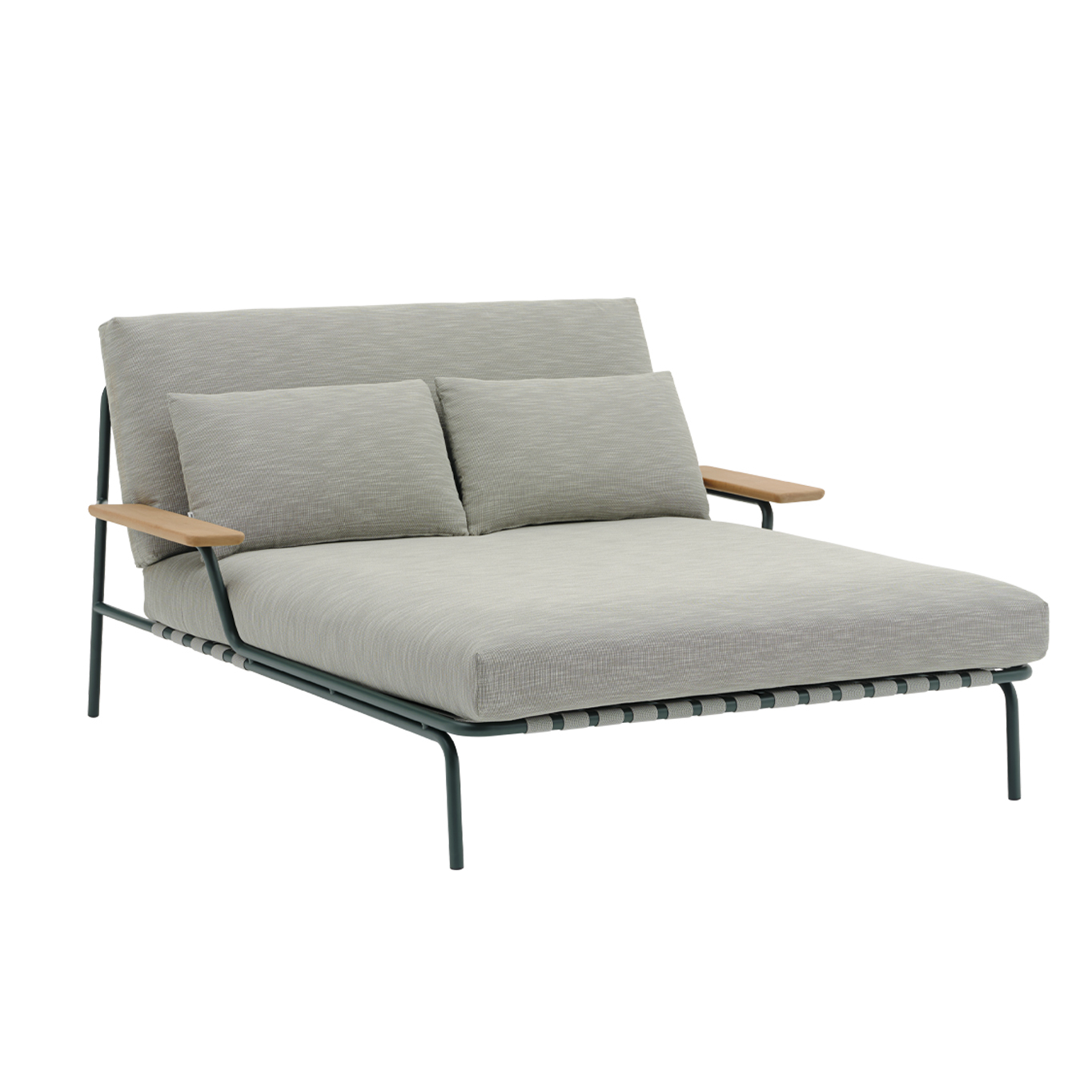 Outdoor Sofa SETTLE Ribbed Weave 2/ dark green MUUTO