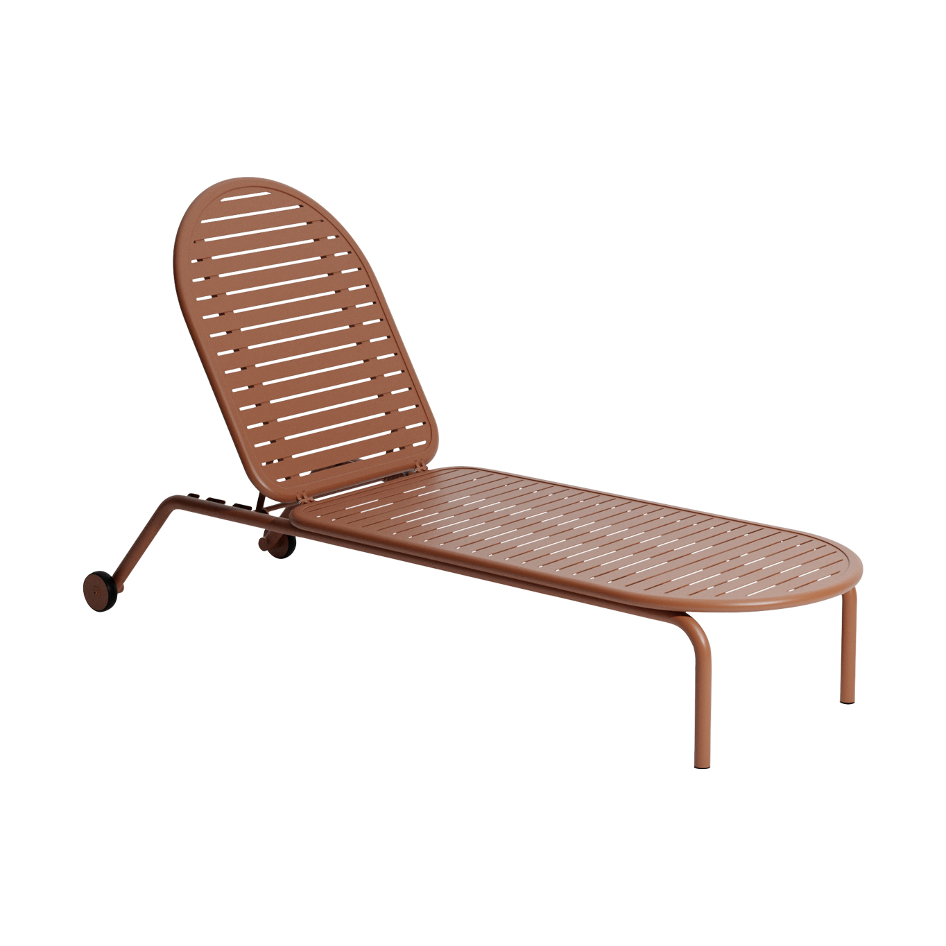 Outdoor Bench and Sunlounger WEEK-END Sunbed Terracotta PETITE FRITURE
