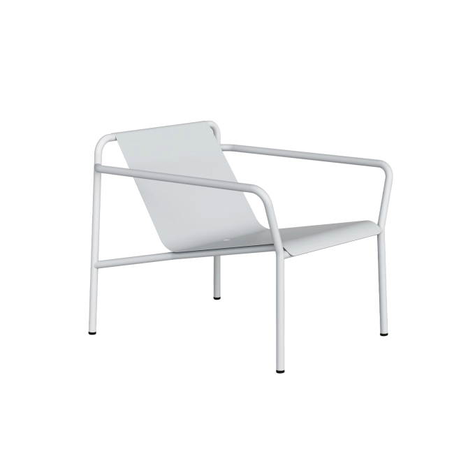 Outdoor Lounge Chair PANORAMA Chalk Gray with armrests TIPTOE