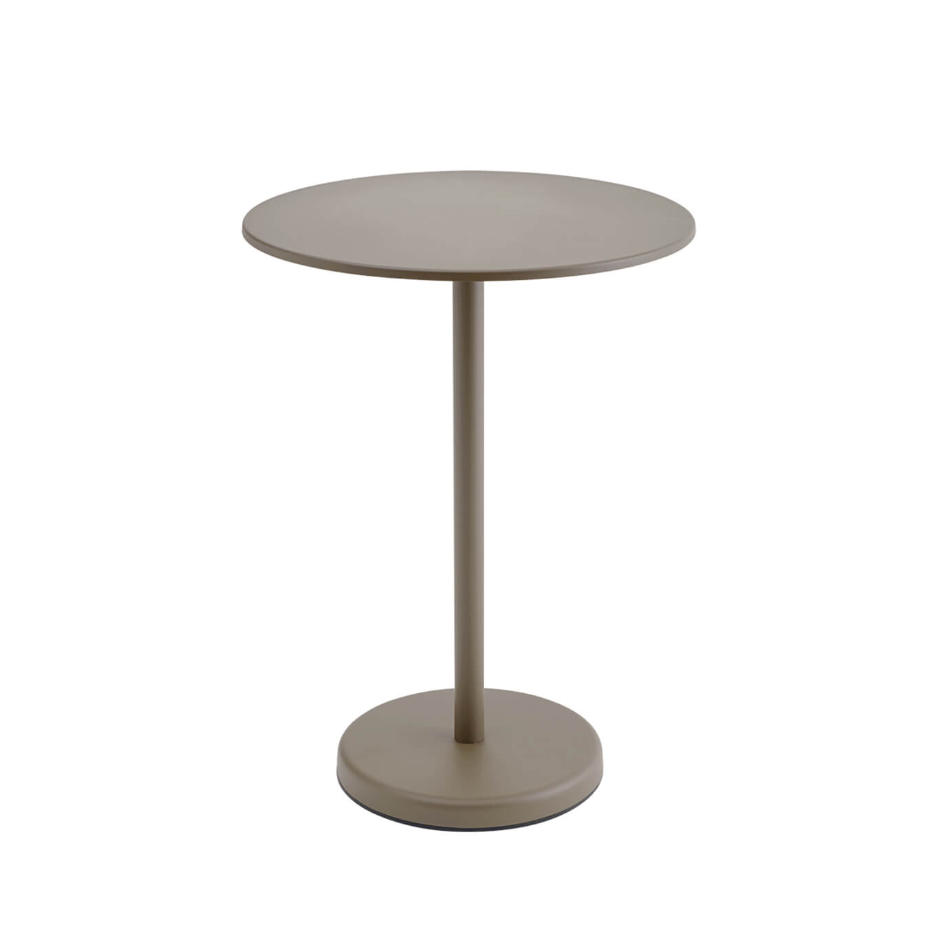 Table extérieure LINEAR STEEL CAFÉ Ø 70 x H 105 Taupe MUUTO