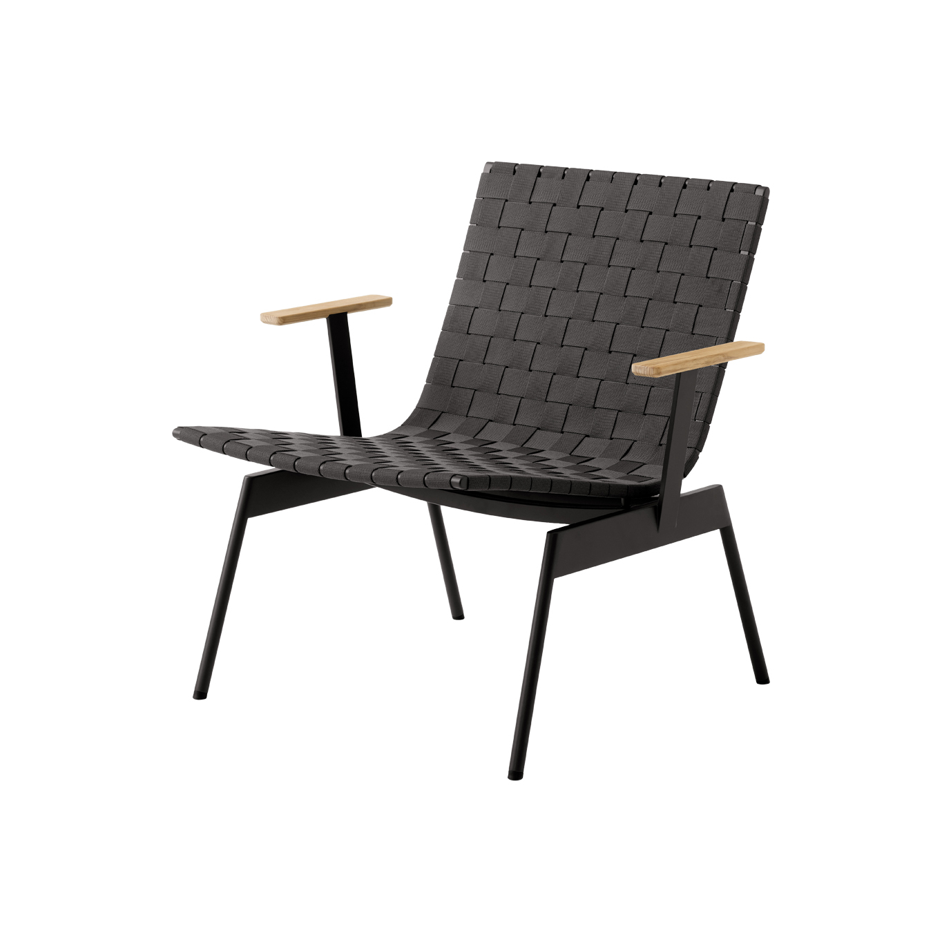 Fauteuil extérieur VILLE AV45 avec accoudoirs Noir AND TRADITION