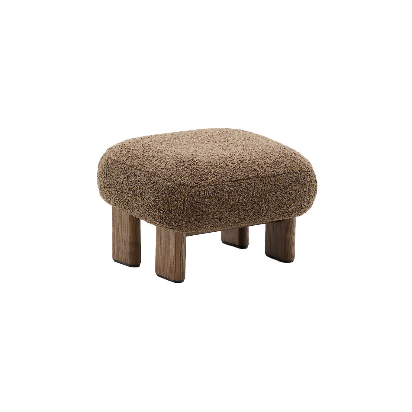 NEMA Tissu bouclette taupe / Frêne finition Noyer KAVE HOME