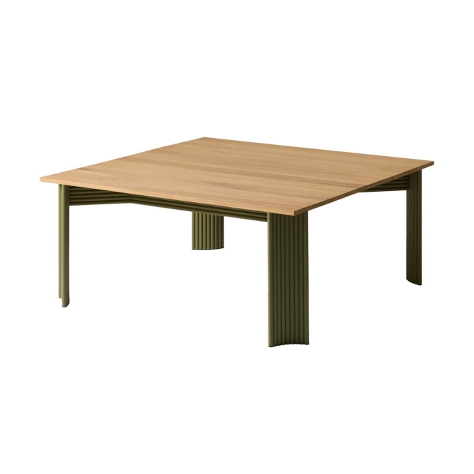 Outdoor Table VIDALENTA 170x170 Iroko/ Moss Green CASSINA