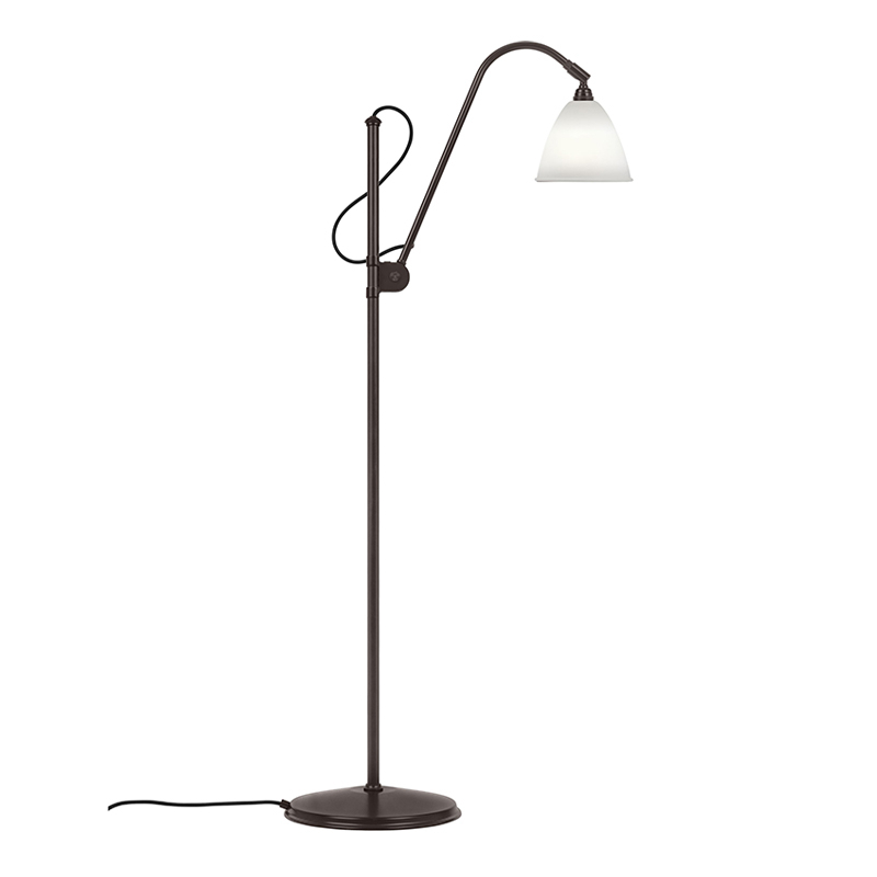 Lampadaire BESTLITE BL3S Laiton noir/ porcelaine GUBI