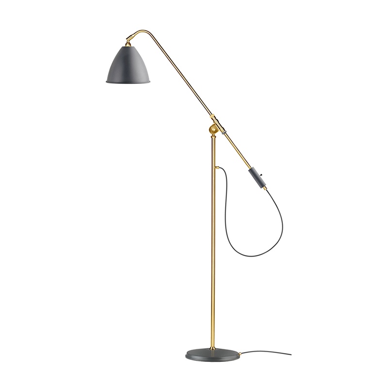 Lampadaire BESTLITE BL4 Laiton/ gris GUBI