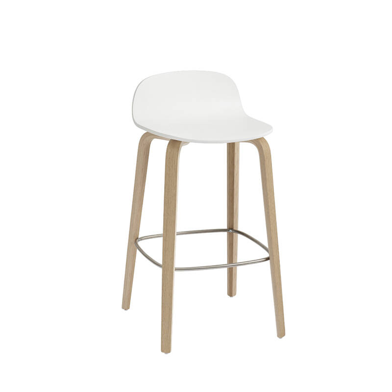 Tabouret haut VISU BARSTOOL Blanc, bois MUUTO