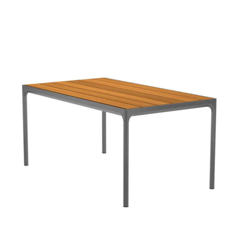 Table extérieur Table FOUR 160x90 Bambou/ aluminium gris HOUE