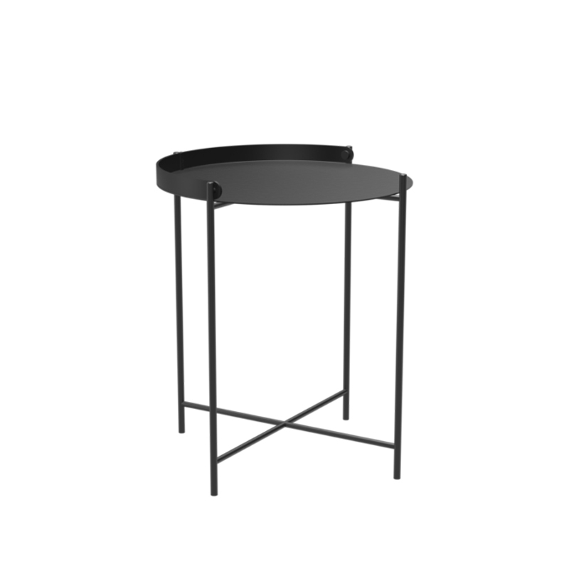 Table basse extérieur Table basse EDGE Ø 46,5 Noir HOUE