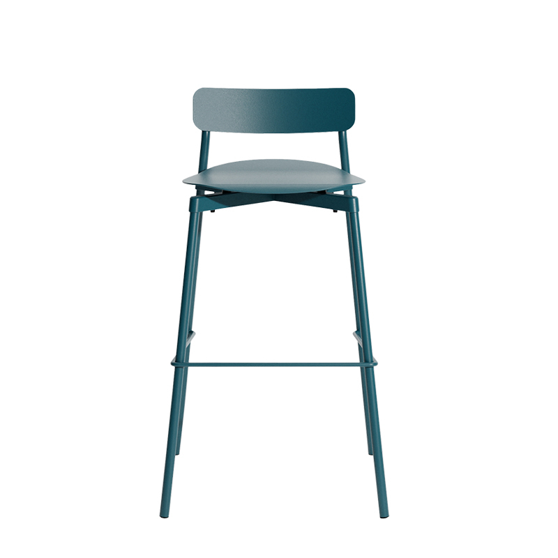 Tabouret haut FROMME H75 Bleu océan PETITE FRITURE