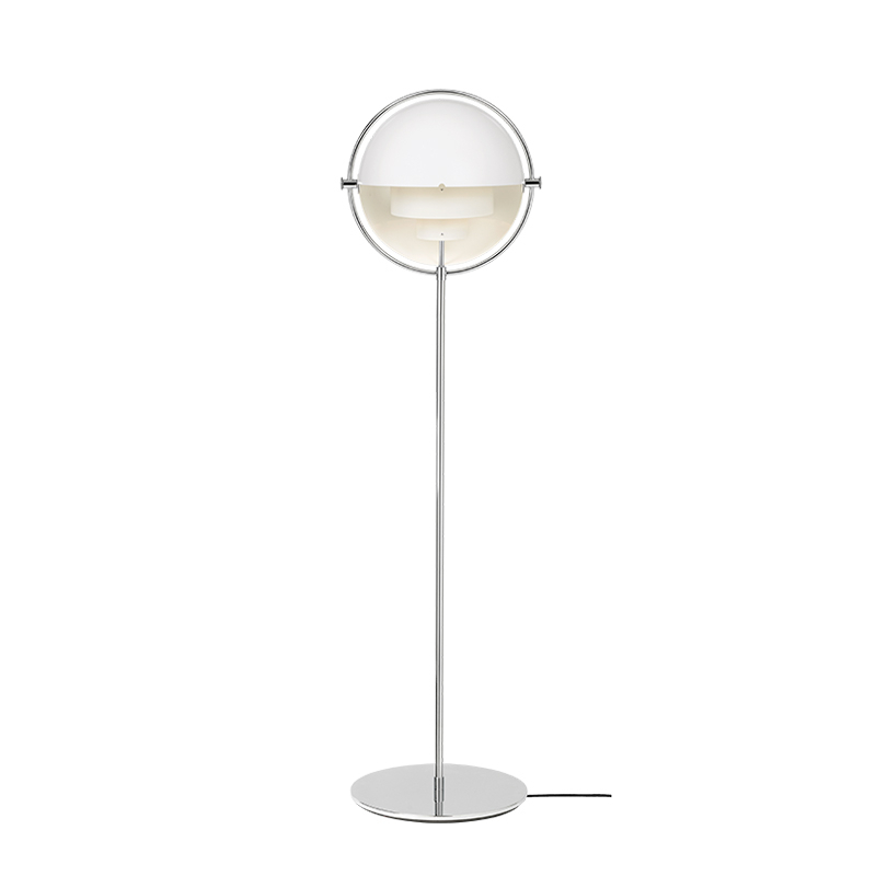 Lampadaire MULTI-LITE Chrome/ blanc GUBI