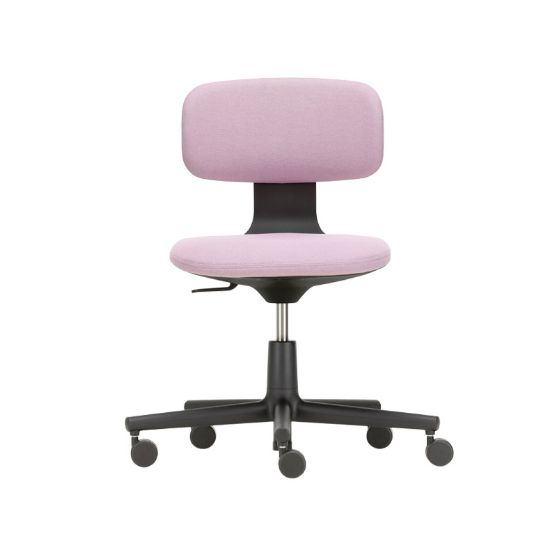 Fauteuil de bureau ROOKIE Rose/gris sierra 15 / noir VITRA