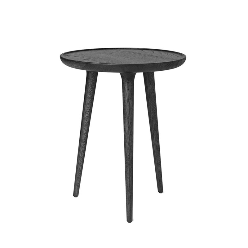 Table d'appoint guéridon ACCENT Medium Chêne teinté noir MATER