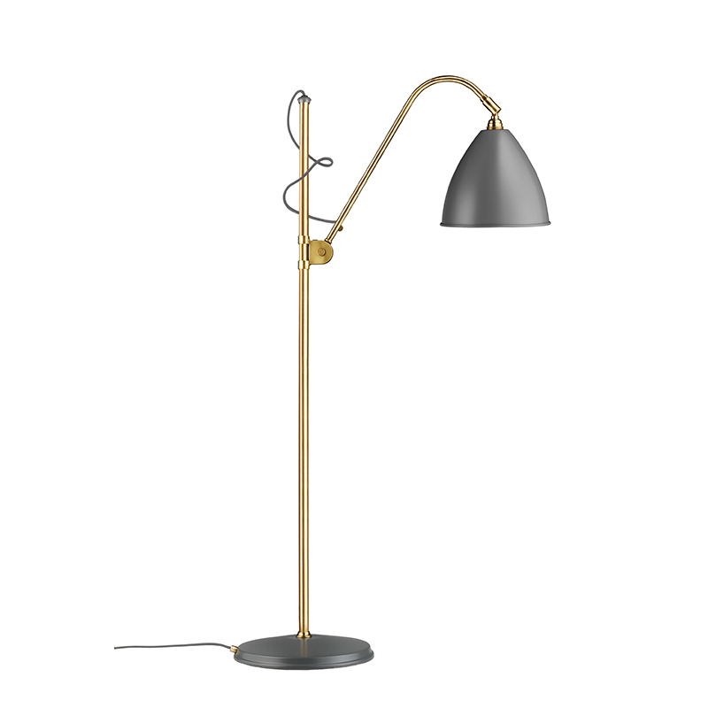 Lampadaire BESTLITE BL3M Laiton/ gris GUBI
