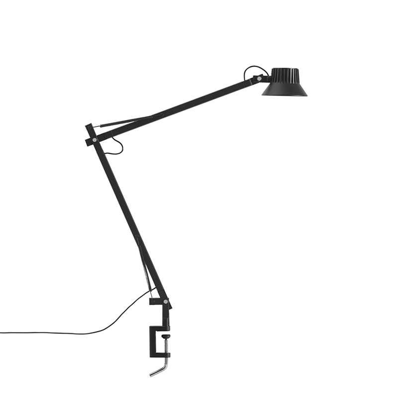 Lampe de bureau DEDICATE L2 base étau Noir MUUTO