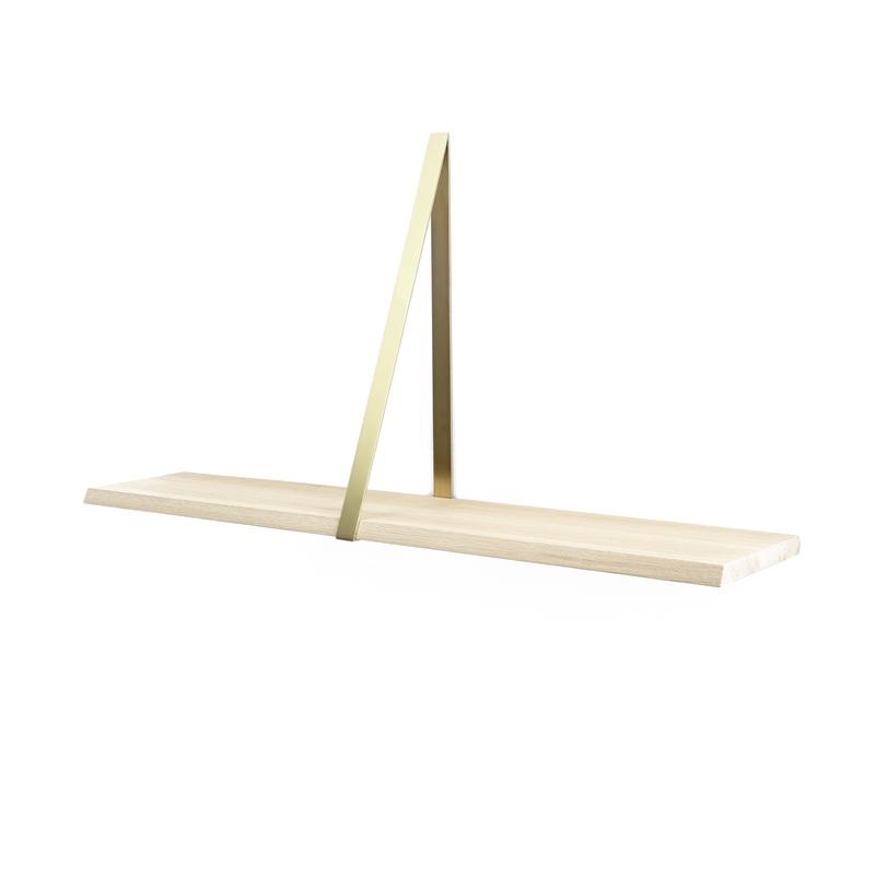 Etagère T-SQUARE support laiton Chêne COEDITION