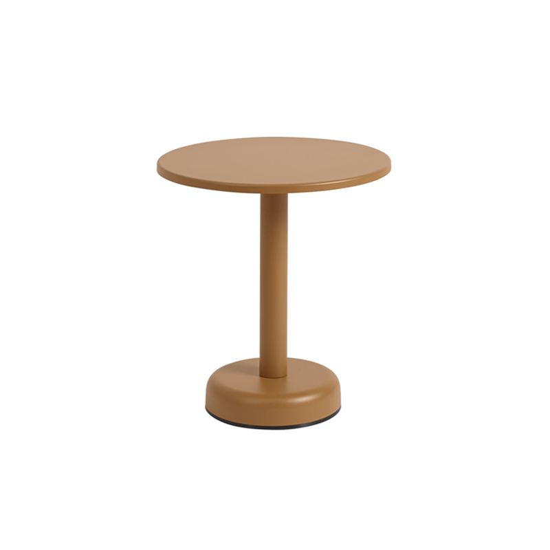 Table basse extérieur Table basse LINEAR STEEL Ø 42 Orange brulé MUUTO