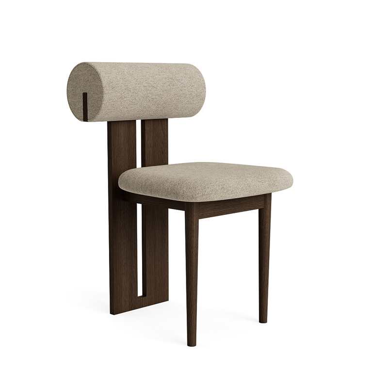 Chaise HIPPO Barnum Bouclé 03/ chêne fumé foncé NORR11