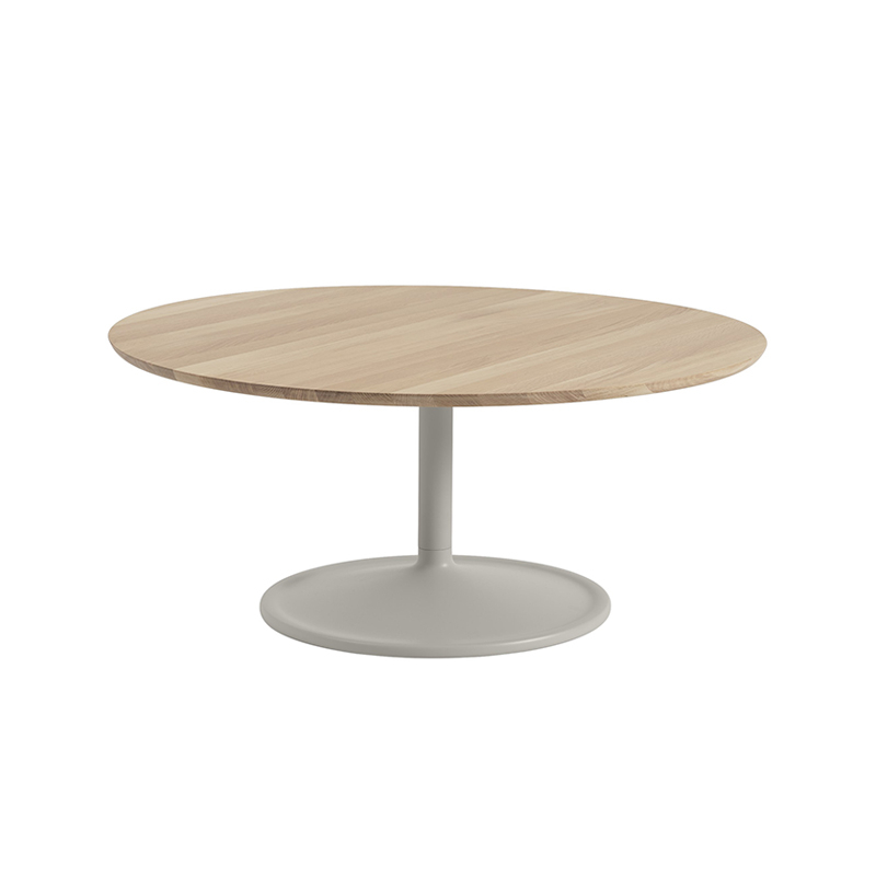 Table basse SOFT Ø 95 Chêne massif/ gris  MUUTO