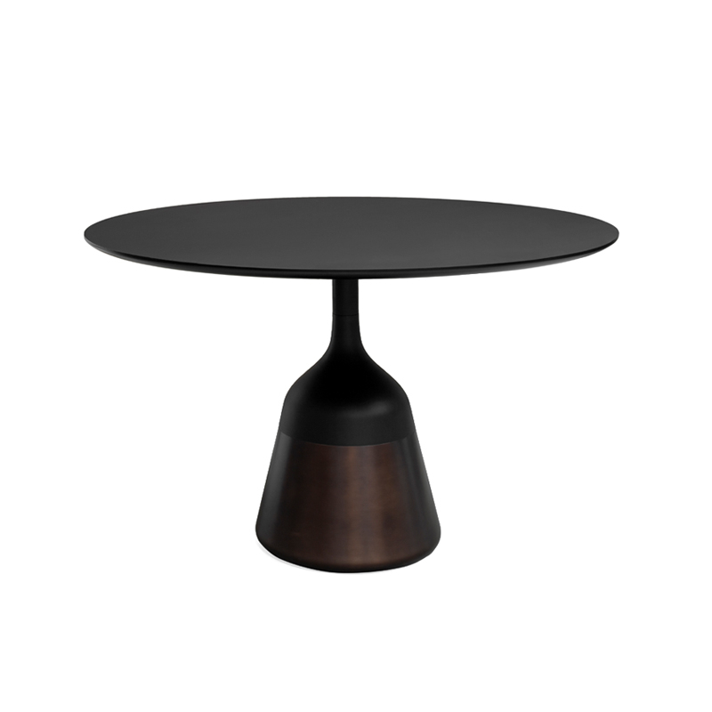 Table COIN Stratifié noir/ noir & laiton bruni WENDELBO
