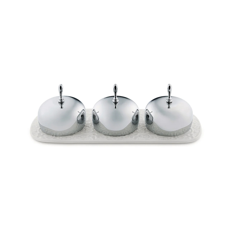 Accessoire de cuisine Confiturier DRESSED 3 compartiments Inox ALESSI
