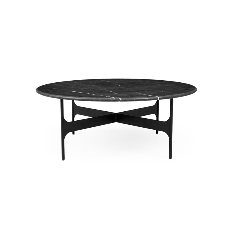 Table basse FLOEMA Large Marbre Marquina noir WENDELBO