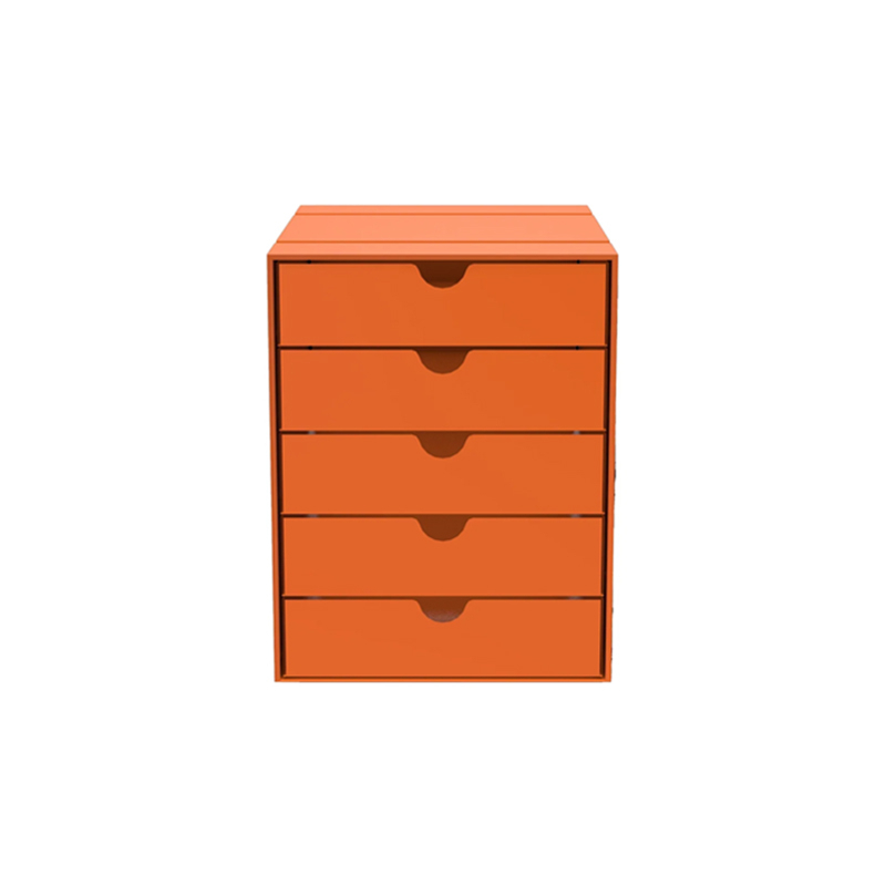 Petit rangement Boite USM INOS 5 tiroirs Orange pur USM HALLER