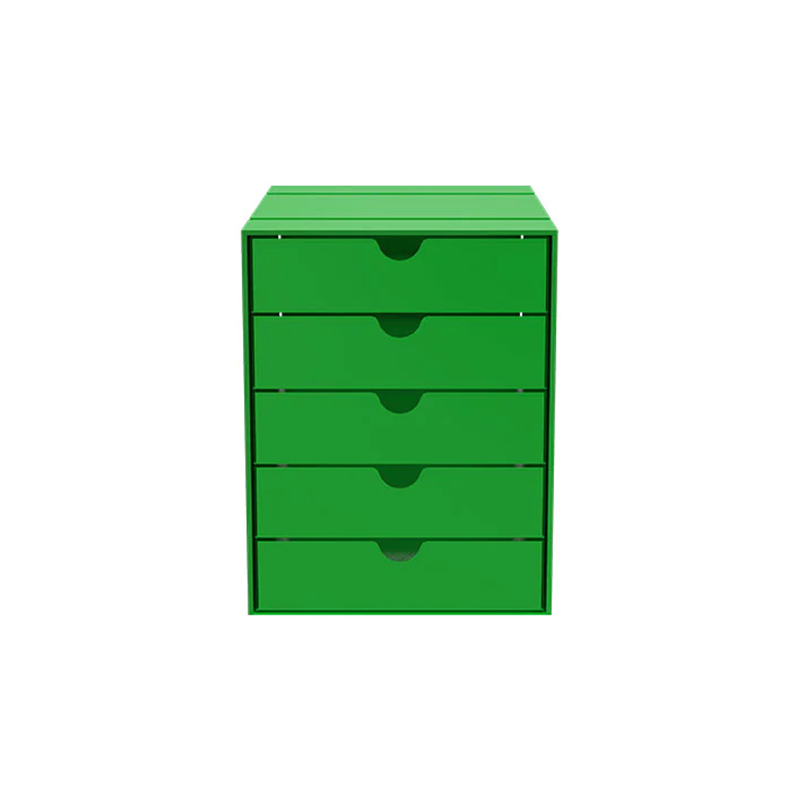 Petit rangement Boite USM INOS 5 tiroirs Vert USM USM HALLER