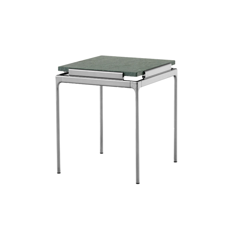 Table d'appoint guéridon SETT LN11 Marbre Guatemala vert AND TRADITION