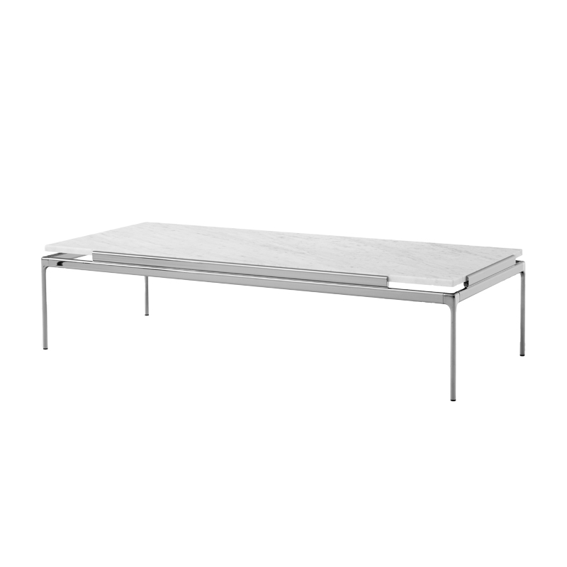 Table basse SETT LN12 Marbre Carrare  AND TRADITION